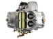 Polished Aluminum Holley Carburetor, Square Bore Design with Electric Choke and Vacuum Secondaries, 600 CFM, Model, Angle 8