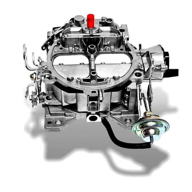 Picture of a New Quadrajet Q-Jet Carburetor, 750 CFM Electric Choke, with U-Style (1974 and Earlier) Throttle Bracket for Small Block Chevy 283, 327, & 350 engines