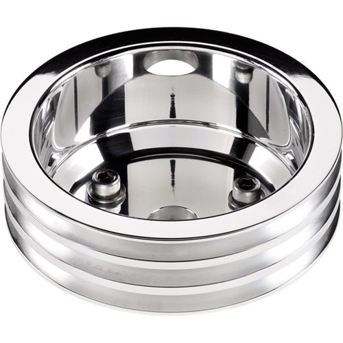 1969 - 1972 Crank Pulley, Big Block 3 Groove Billet Aluminum for Long Water Pump