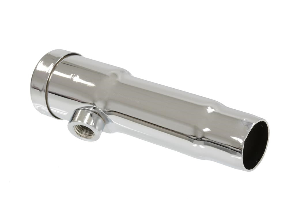1966 - 1968 Chrome Oil Filler Tube for High Performance 327 Small Block with Threaded PCV Inlet, Angle 3