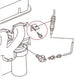 1969 - 1972 Chevelle / Nova Oil Pressure Line Support Bracket, Correct with Mounting Bolt, 3954228, Angle 2