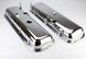 1966 - 1972 Chevy Big Block Engine Chrome Valve Covers with Oil Drippers, Stock Height