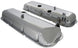 1966 - 1972 Chevy Big Block Chrome Valve Covers with Drippers, Stock Height with Booster Dent