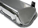 1966 - 1972 Chevy Big Block Chrome Valve Covers with Drippers, Stock Height with Booster Dent, Angle 3