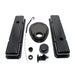 1958 - 1986 CHEVY SMALL BLOCK 283, 305, 327, & 350 BLACK STEEL VALVE COVER, TIMING COVER, BREATHER, DIPSTICK ENGINE DRESS UP KIT - SMOOTH