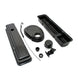 1958 - 1986 CHEVY SMALL BLOCK 283, 305, 327, & 350 BLACK STEEL VALVE COVER, TIMING COVER, BREATHER, DIPSTICK, Angle 2