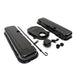 1965 - 1995 CHEVY BIG BLOCK 396, 427, 454, & 502 BLACK STEEL VALVE COVER, TIMING COVER, BREATHER, DIPSTICK, Angle 2