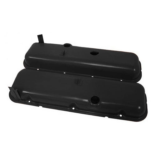 1966 - 1972 Big Block 396, 427, 454 OE Style Valve Covers, BLACK STEEL, Stock Height