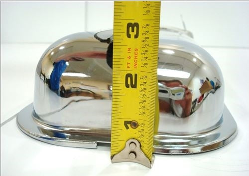 1966 - 1972 BIG BLOCK Valve Covers, CHROME Without Drippers, OE Height, Angle 2