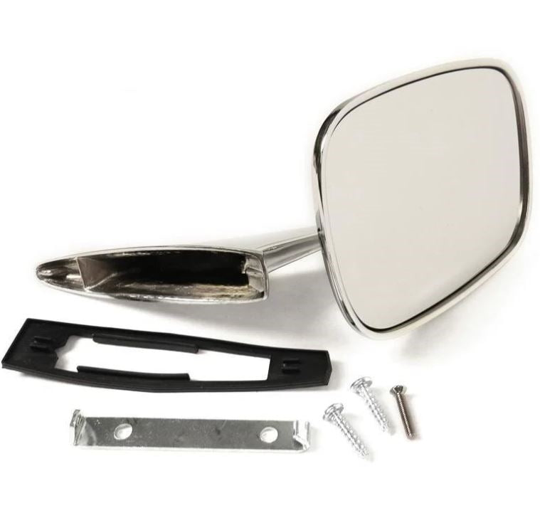 1970 - 1972 Chevelle Chrome Door Mirror, Non-Remote LH or RH, Each