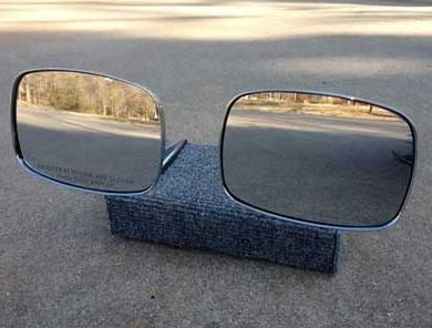 1968 - 1972 Chevelle Exterior Door Mirrors Set, Clear Shot, Pair of LH and RH, Angle 4