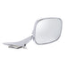 Custom Chrome RECTANGULAR Exterior Door Mirror with LED Embedded Turn Signal Indicator Lights, LH, Angle 2