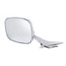 Custom Chrome RECTANGULAR Exterior Door Mirror with LED Embedded Turn Signal Indicator Lights, RH, Angle 2