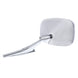 Custom Chrome RECTANGULAR Exterior Door Mirror with LED Embedded Turn Signal Indicator Lights, RH, Angle 3