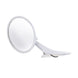 Custom Chrome ROUND Exterior Door Mirror with Bowtie and LED Embedded Turn Signal Indicator Lights, LH, Angle 2