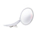 Custom Chrome ROUND Exterior Door Mirror with Bowtie and LED Embedded Turn Signal Indicator Lights, RH Convex