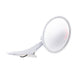 Custom Chrome ROUND Exterior Door Mirror with Bowtie and LED Embedded Turn Signal Indicator Lights, RH Convex