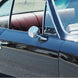 Custom Chrome ROUND Exterior Door Mirror with Bowtie and LED Embedded Turn Signal Indicator Lights, RH Convex, Angle 6