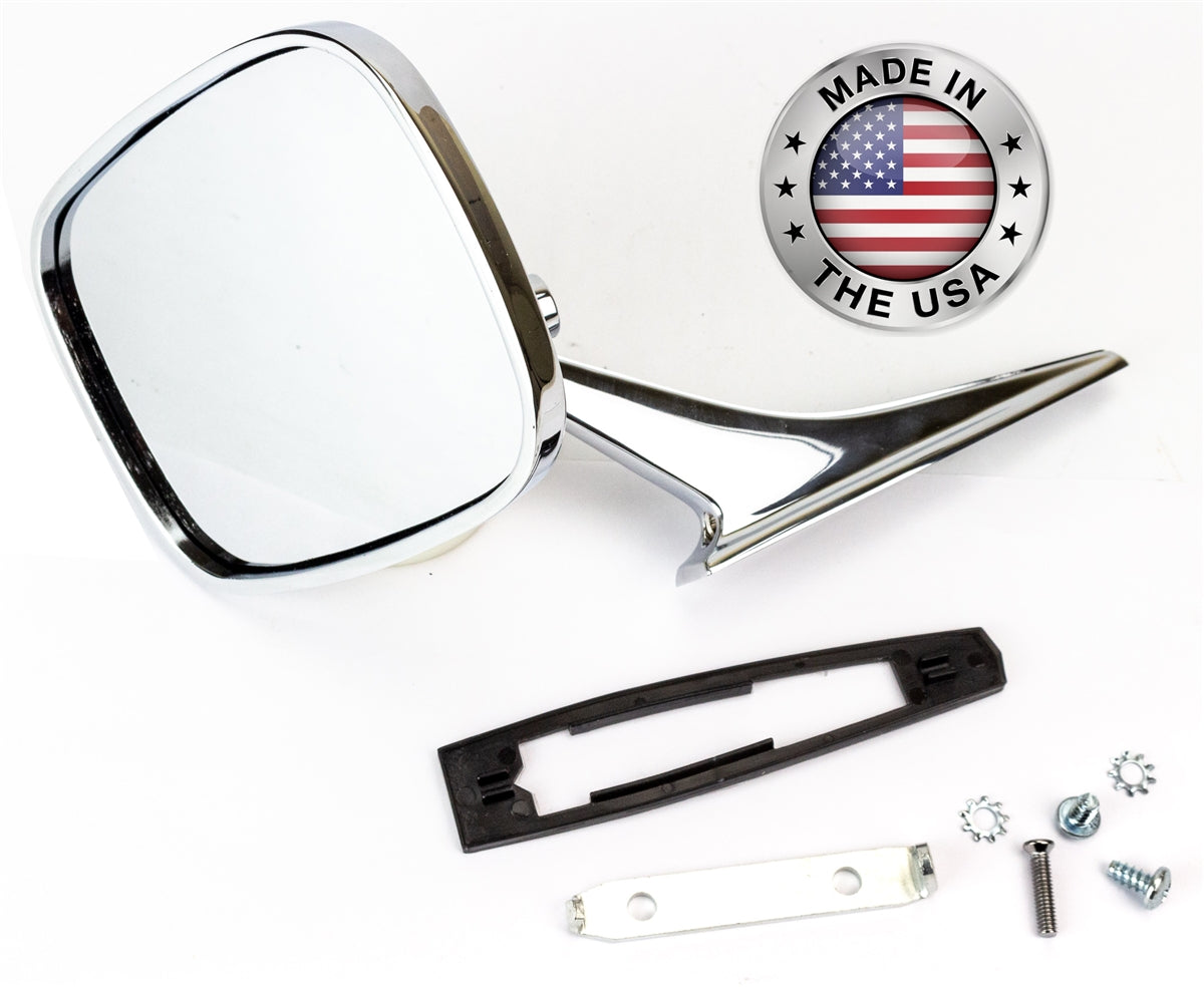 1969 Chevelle or 1969 - 1972 Nova Exterior Chrome Door Mirror, Right Hand, OE Style USA Made