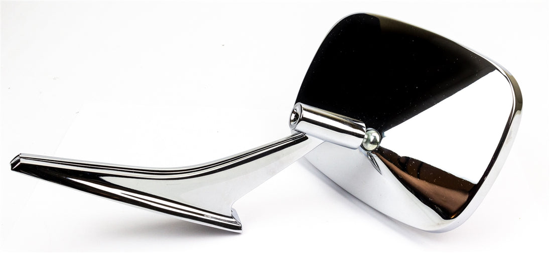 1969 Chevelle or 1969 - 1972 Nova Exterior Chrome Door Mirror, Right Hand, OE Style USA Made, Angle 2