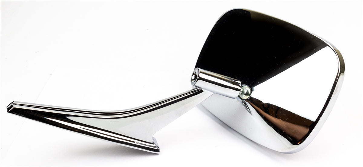 1969 Chevelle or 1969 - 1972 Nova Exterior Chrome Door Mirror, Right Hand, OE Style USA Made, Angle 2