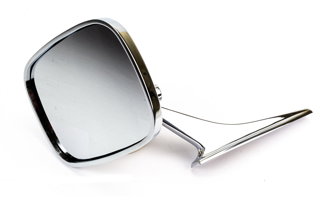 1969 Chevelle or 1969 - 1972 Nova Exterior Chrome Door Mirror, Right Hand, OE Style USA Made, Angle 3