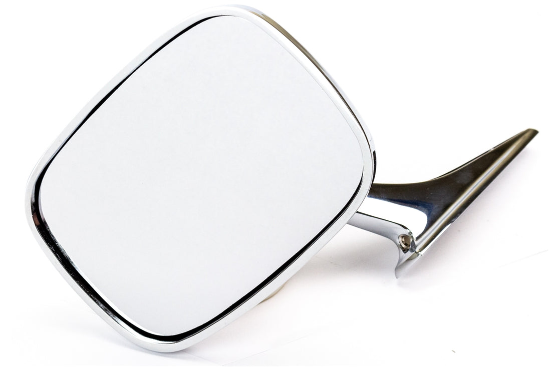 1969 Chevelle or 1969 - 1972 Nova Exterior Chrome Door Mirror, Right Hand, OE Style USA Made, Angle 4