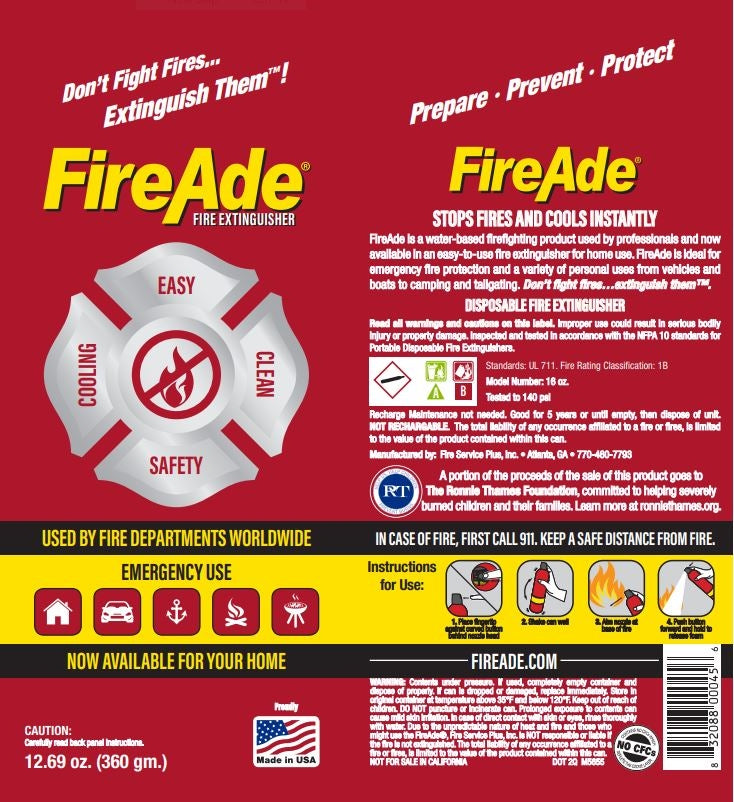 NEW FireAde 2000 Fire Extinguisher, Great for Automotive, 16 oz, Angle 4