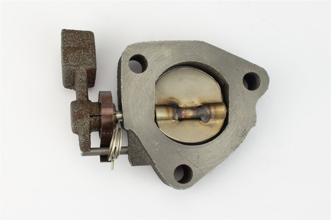 Small Block Chevy Exhaust Manifold Heat Riser Assembly, Angle 3