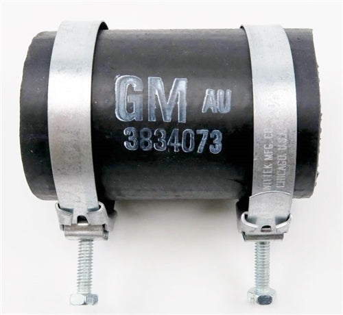 1964 - 1967 Fuel Gas Tank Filler Neck Hose with Tower Clamps, GM Markings, El Camino & Station Wagon