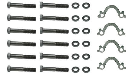 1966 - 1972 Small Block Chevy Chevelle and Nova Exhaust Manifold Bolt Set with Washers & Locks, 28 Pieces
