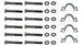 1966 - 1972 Small Block Chevy Chevelle and Nova Exhaust Manifold Bolt Set with Washers & Locks, 28 Pieces