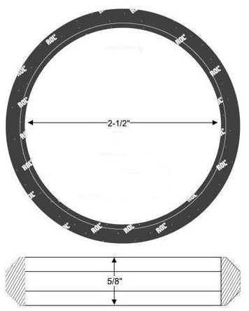 1966 - 1972 Exhaust Manifold Head Pipe Doughnut Gasket, 2-1/2" Big Block Chevy, Angle 2
