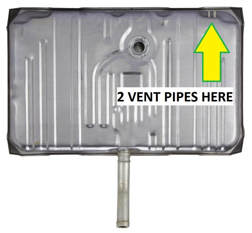 1970 Chevelle Fuel Gas Tank With 2 Vent Pipes, Angle 4