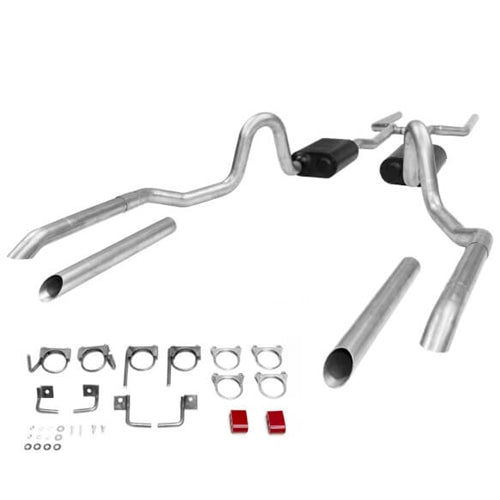 1964 - 1972 Chevelle Flowmaster American Thunder Crossmember Back Exhaust System Kit, Aluminized