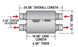 1968 - 1974 Nova Flowmaster 80 Series Crossflow Muffler, Angle 2