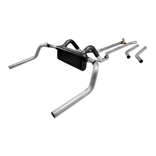1968 - 1974 Nova Flowmaster American Thunder Crossflow Exhaust Kit, Stainless Steel, Angle 2