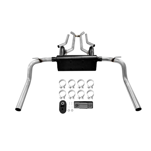 1968 - 1974 Nova Flowmaster American Thunder Crossflow Exhaust Kit, Stainless Steel, Angle 3