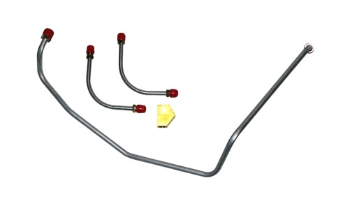 Fuel Line Pump To Carburetor Line, 396/375hp, 3 Lines w/ Block, Choose Original Material or Stainless Steel