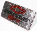 License Plate, Chevrolet Racing with Red Bow Tie Logo and Diamond Plating, Angle 3
