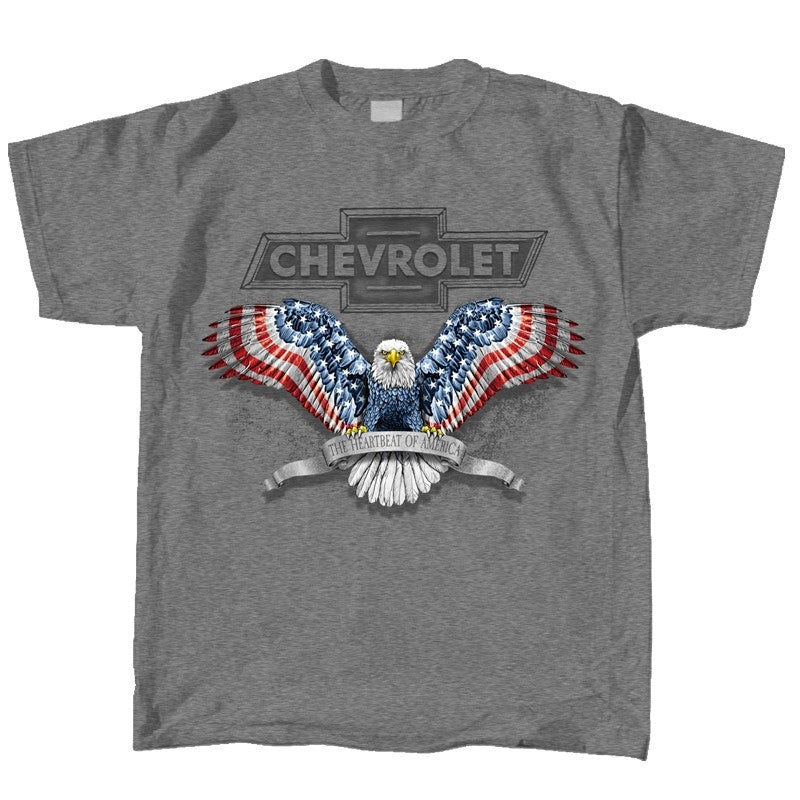 a Patriotic Chevrolet Bowtie Red, White, and Blue American Bald Eagle T-shirt