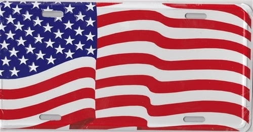 License Plate, American Flag