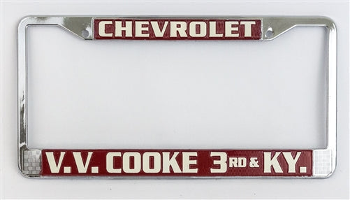 V.V. Cooke Chevrolet License Plate Frame