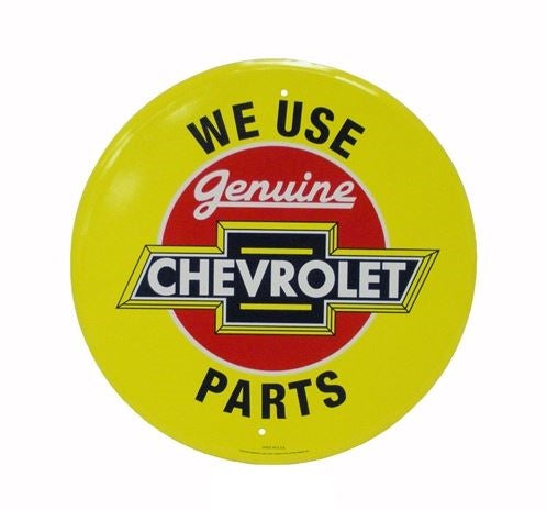We Use Genuine Chevrolet Parts, Metal Sign