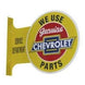 Sign, Metal, We Use Genuine Chevrolet Parts, Angle 2