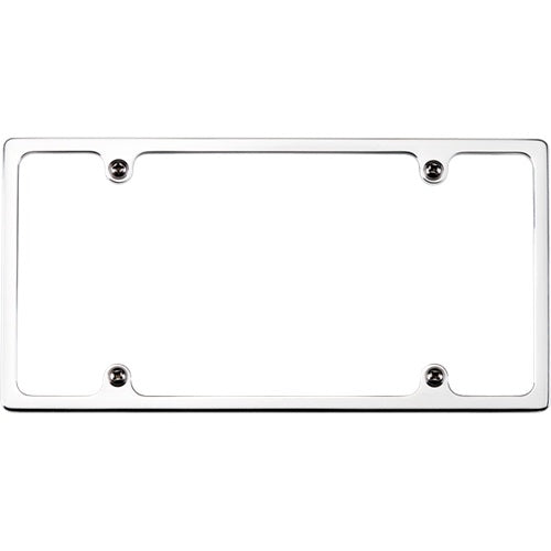 Billet Specialties Slimline License Plate Frame, Polished Aluminum or Satin Black Finish