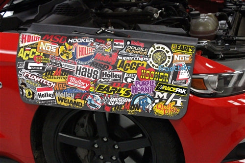 Holley Sticker Bomb Fender Cover Protective Mat, 36" x 26", Angle 2