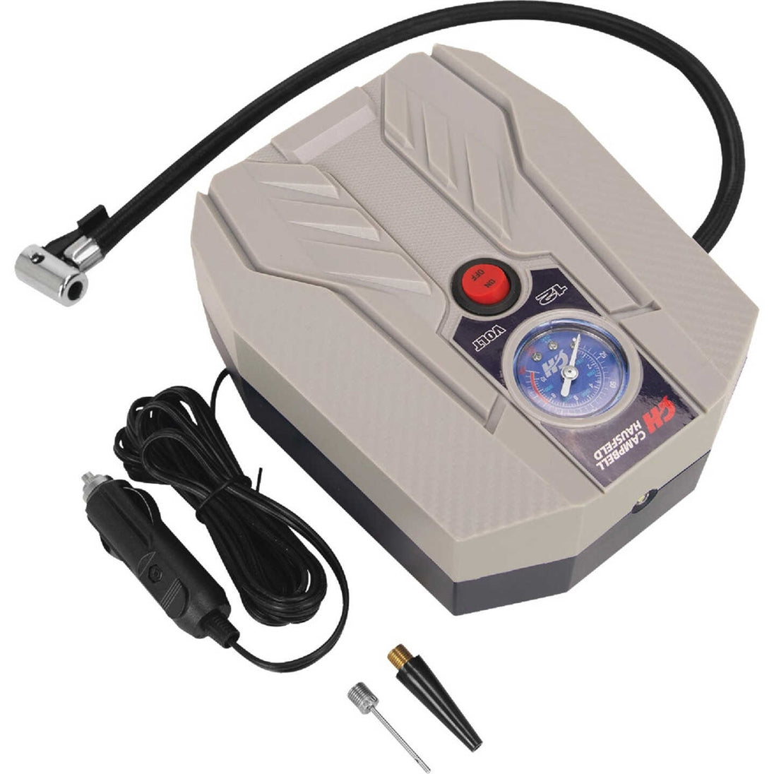 a 12-Volt Electric Pump Air Compressor Tire Inflator, Angle 2