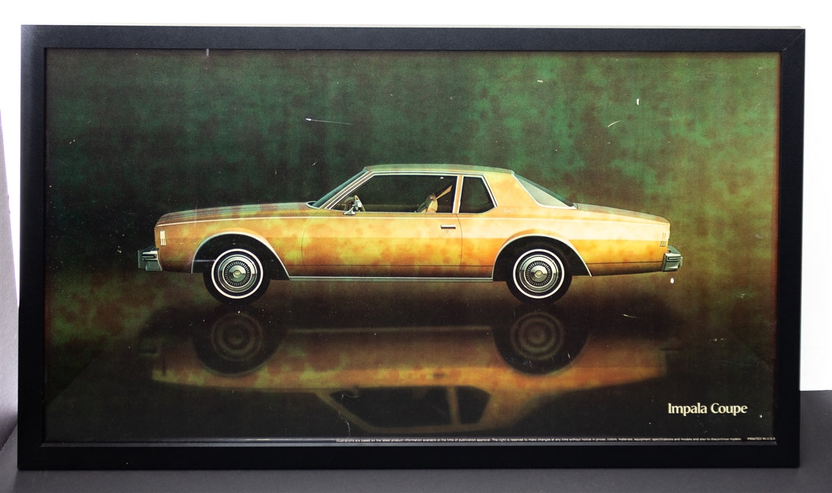 Impala Coupe Dealership Showroom Sign Poster Print, GM Original