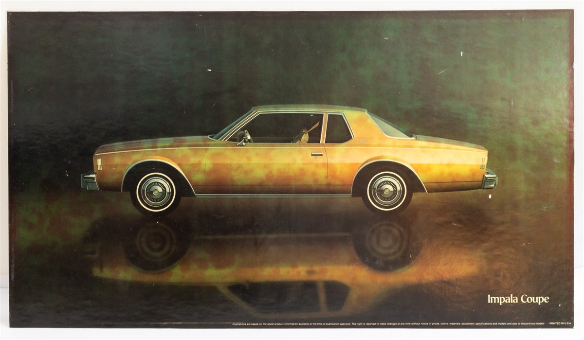 Impala Coupe Dealership Showroom Sign Poster Print, GM Original, Angle 2